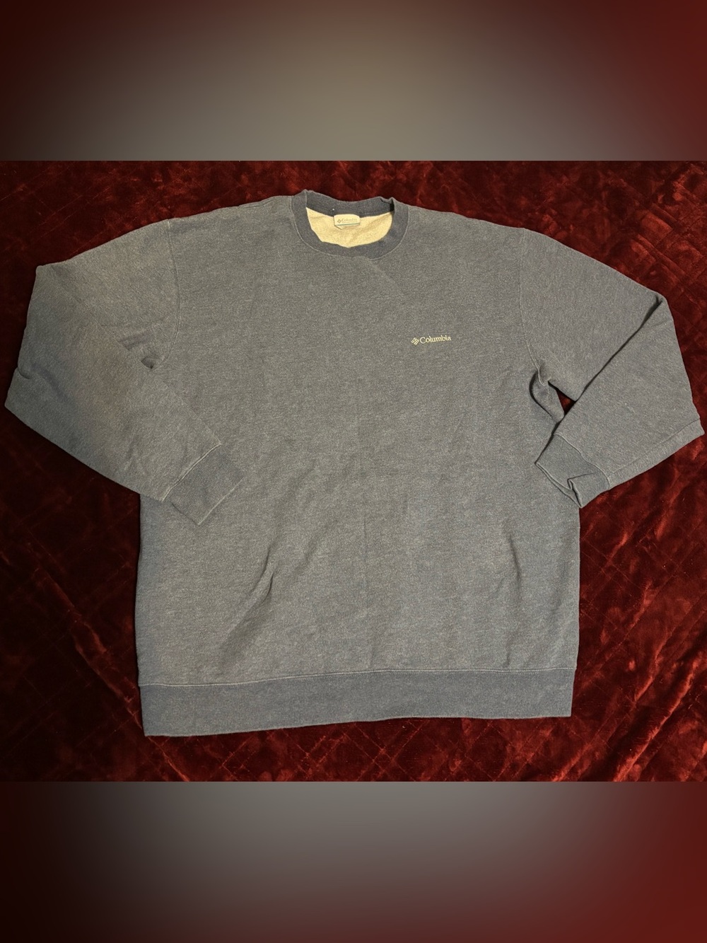 Columbia Men's Crewneck Sweatshirt - Slate Gray with Cream Logo